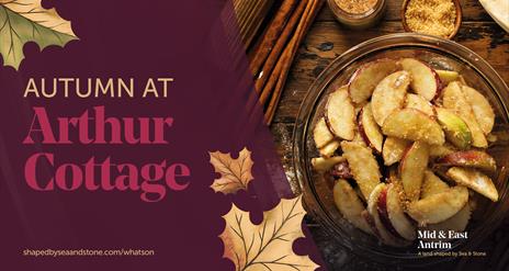 autumn leaves and sugared apple slices