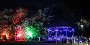 Larne town park bandstand lit up
