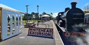 Steam Train on Whitehead Train station platform