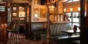 Leather booths and interior