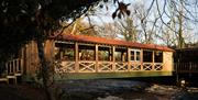 Covered Bridge leading to the Forest Spa Garden