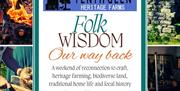 Event poster for Tenth Glen Heritage Farms Folk Wisdom, Our way back event, A weekend of reconnection to craft, heritage farming, biodiverse land, tra