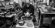 A potter at the wheel