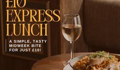 £10 Express Lunch publicity poster for Fiddlers Rest