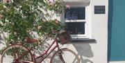 Bicycle at front of Cloghfin Cottage