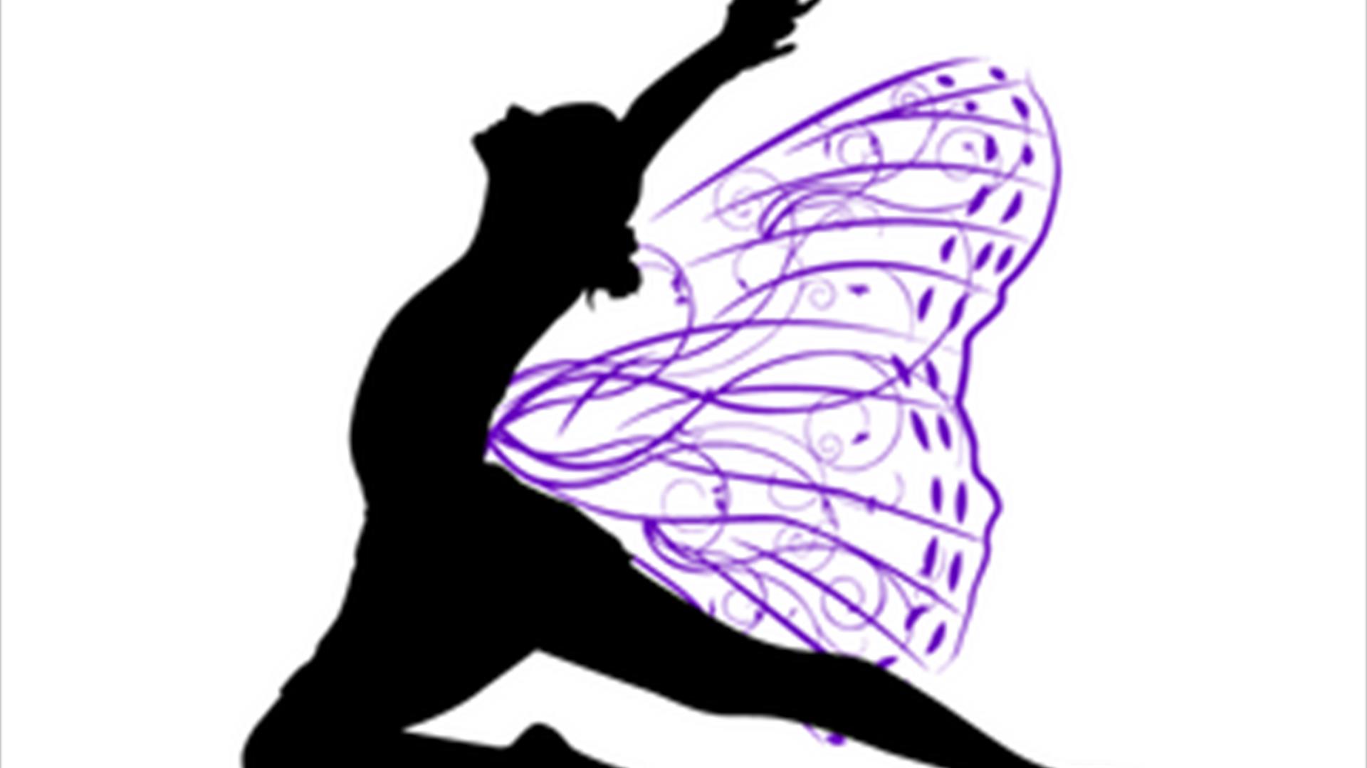 PICTURE OF DANCER WITH ANGEL WINGS