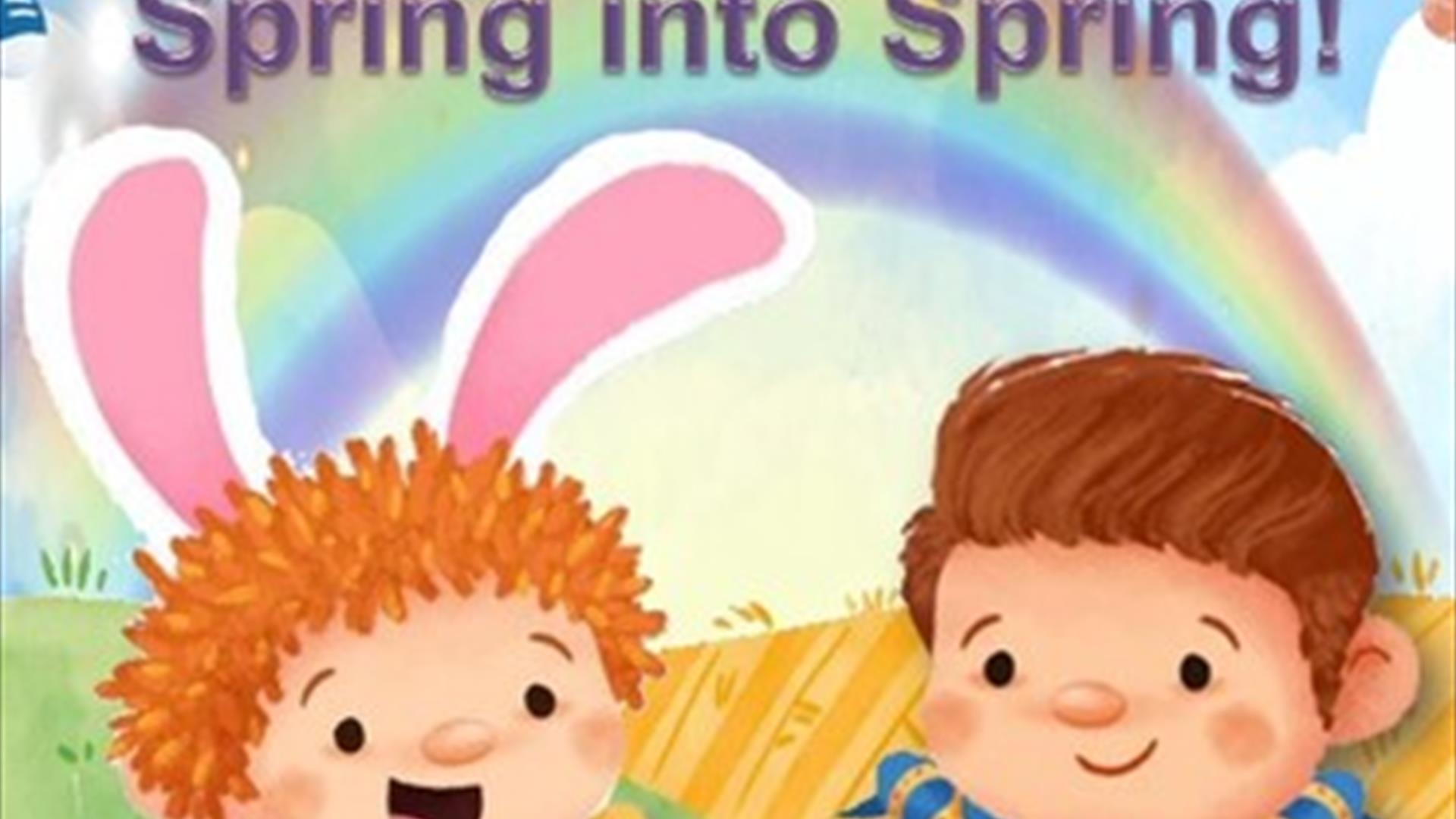 My Hullabaloo Spring Into Spring Picture with animated characters with bunny ears - Put a Spring In Your Step