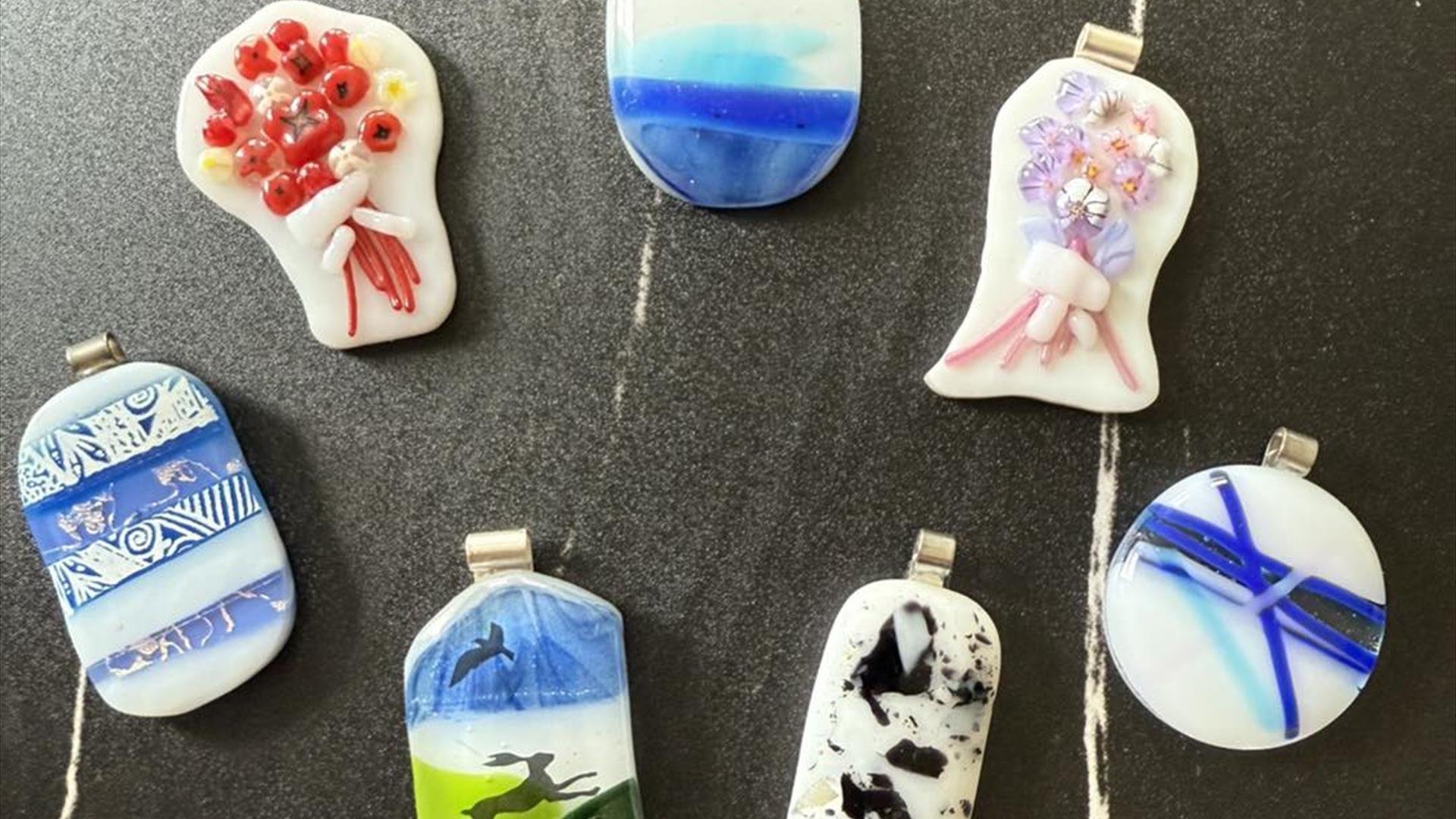 selection of fused glass jewellery selection of fused glass jewellery