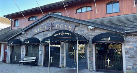 Front entrance of the Wind Rose Bar and Bistro