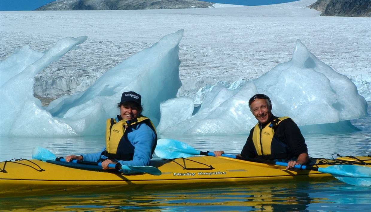 Kayak on glacier water