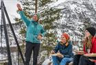Pause på trugetur i brelandskapet