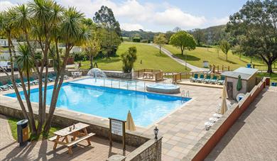 swimming pool at Whitehill Country Park at Paignon, Devon