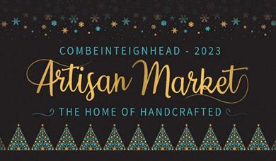 Combeinteignhead Artisan Market 23 Header on a black background