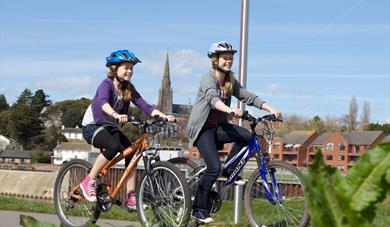 Cycling near Exeter quayside