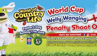 Father's Day World Cup Welly Wanging Penalty Shootout at World of Country Life Exmouth Devon