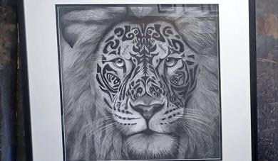'Resilience' charcoal on board