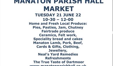 Manaton Parish Hall Market
