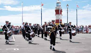 Military Band performing at Plymouth Armed Forces Day