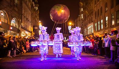 Spark! street performance in Princesshay, Exeter