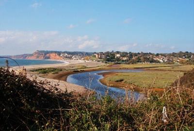 Budleigh Salterton from River Otter