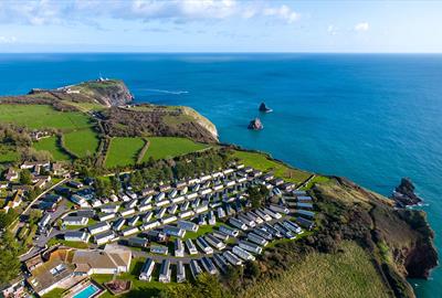 Drone image of Landscove Holiday Park
