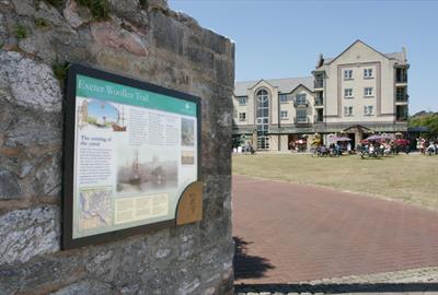 Image of the Exeter Woollen Trail signage. Copyright: Tony Howell