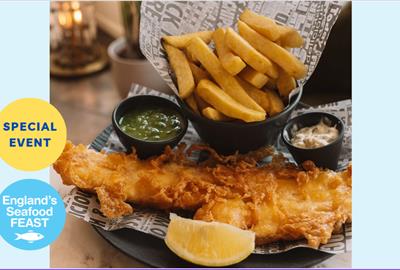Champion Seafood Celebration: Enjoy the UKs TOP 2 Best Fish & Chip Restaurants Collaboration Supper at Pier Point, Torquay, Devon