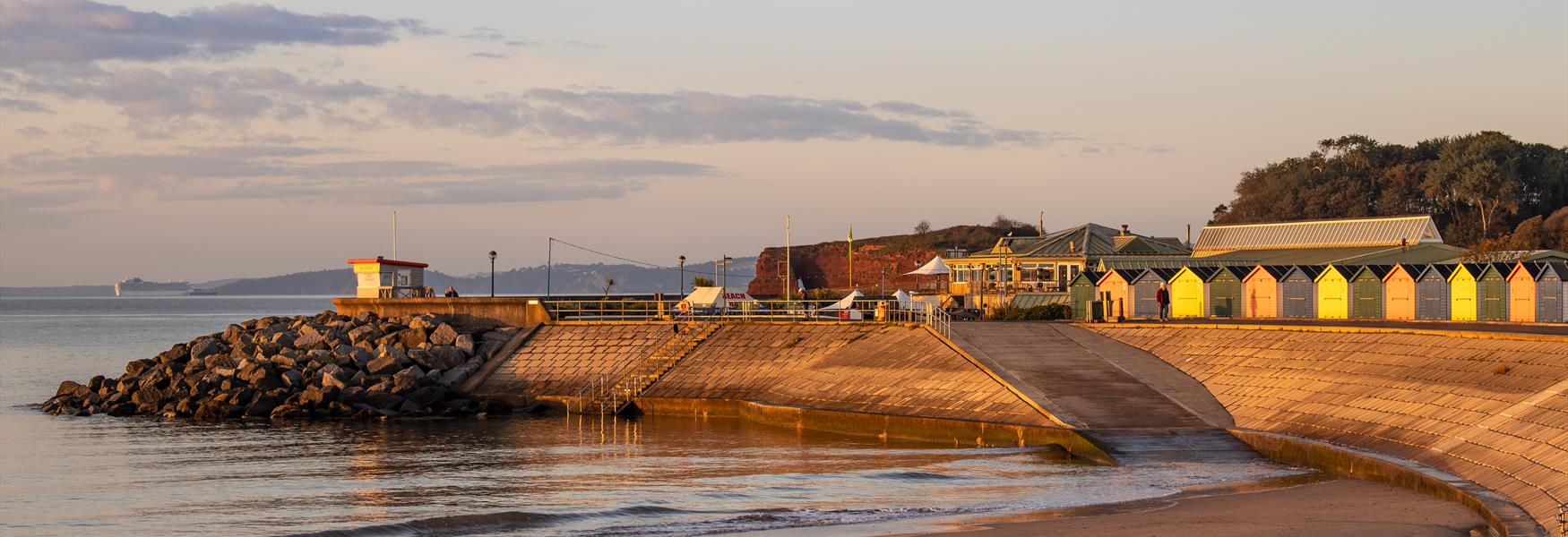 Coast Cams - Dawlish Warren Beach huts sunset