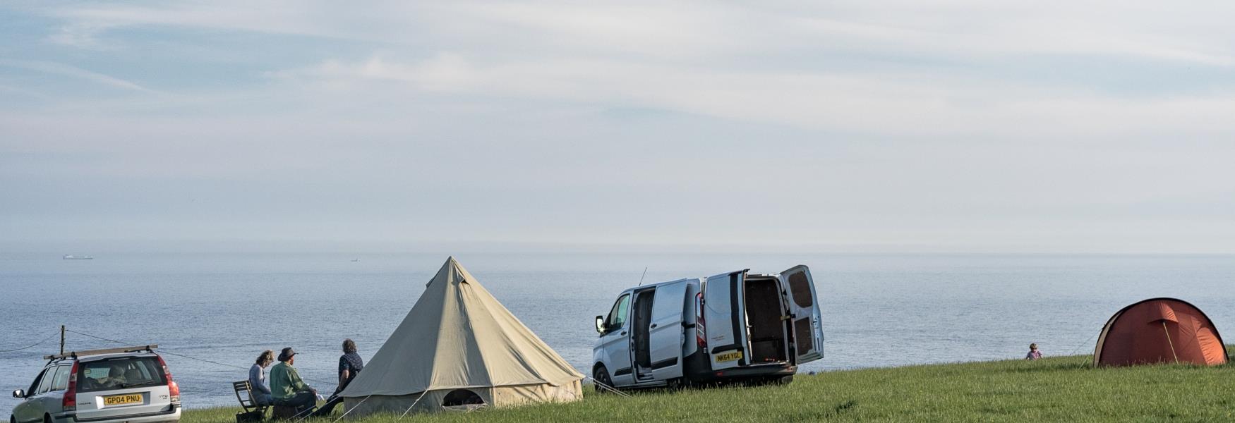 camping overlooking the sea