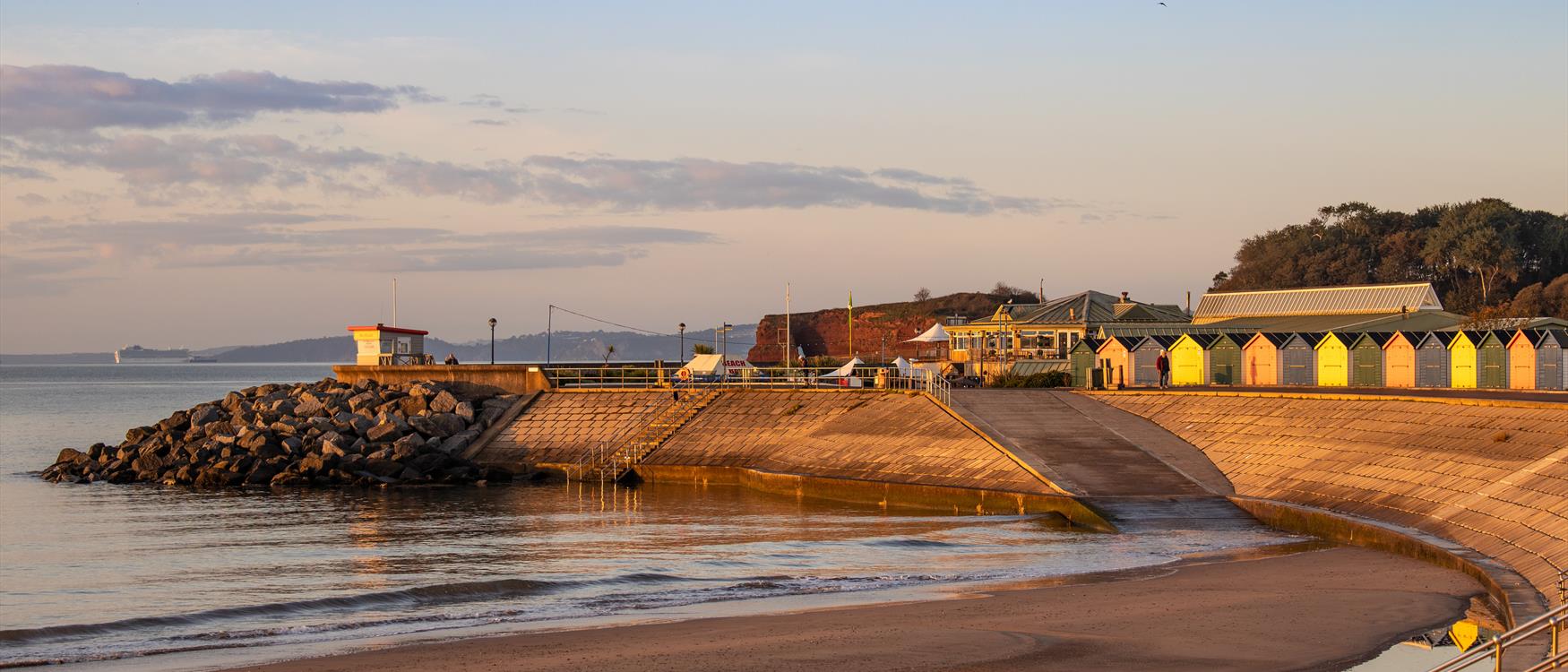 Coast Cams - Dawlish Warren Beach huts sunset