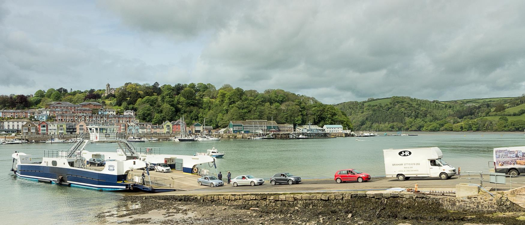 Car Ferry Crossing the River Dart