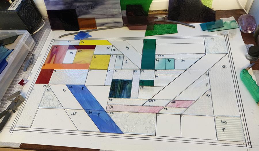 The stained glass creation process