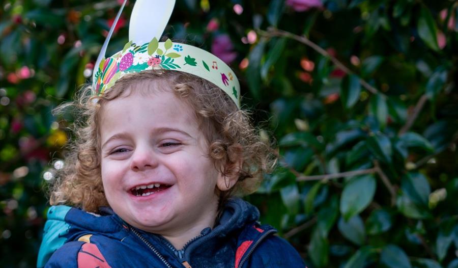 Visitor enjoying an Easter adventure