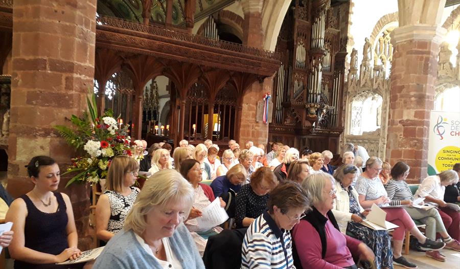singers at the 2022 charity choral workshop in Paignton Parish Church
