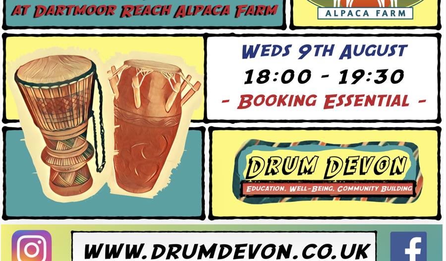 African Drumming Taster Session at Dartmoor Reach Alpaca Farm