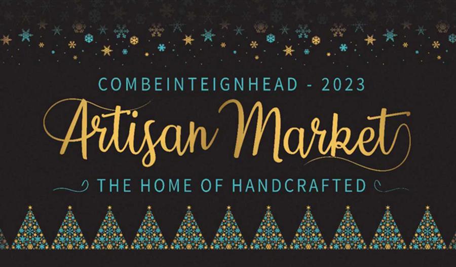 Combeinteignhead Artisan Market 23 Header on a black background