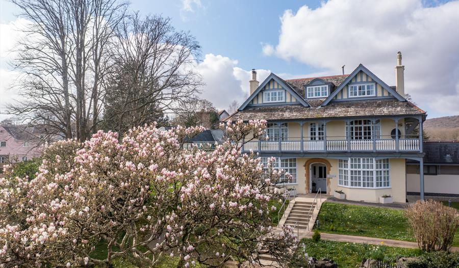 Northgate House Hotel Rear view with magnolia tree