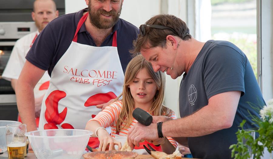 Salcombe Crabfest Chef demonstration