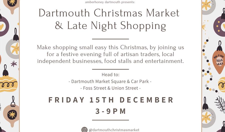Dartmouth Christmas Market & Late Night Shopping Event