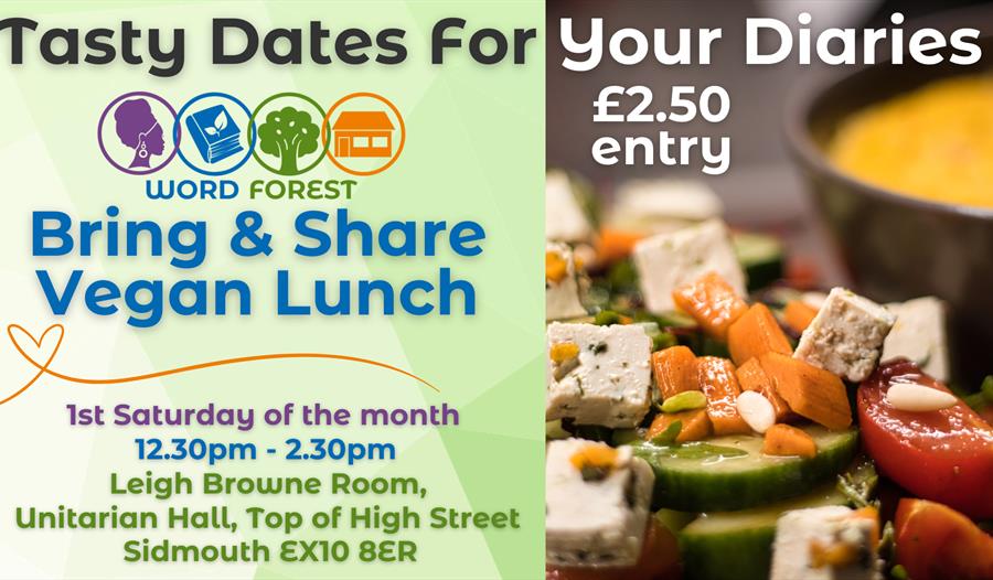 Word Forest Bring & Share Vegan Lunch Poster