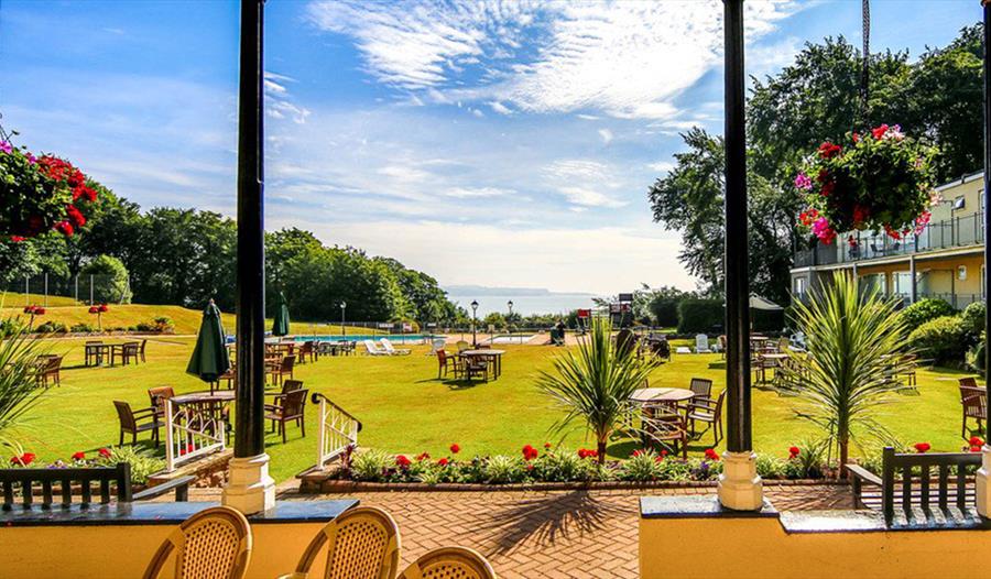 Al fresco dining area on a beautiful summers day