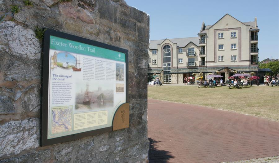 Image of the Exeter Woollen Trail signage. Copyright: Tony Howell