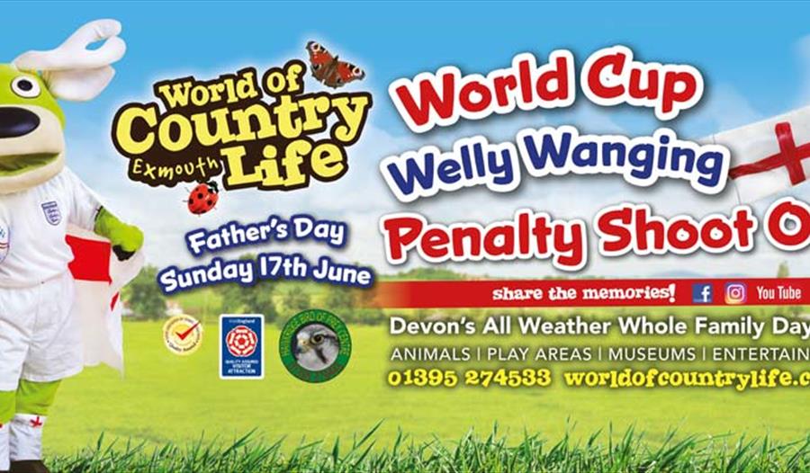 Father's Day World Cup Welly Wanging Penalty Shootout at World of Country Life Exmouth Devon