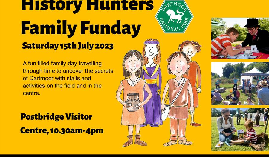 Poster for History Hunters Event with event details and pictures of History Hunters