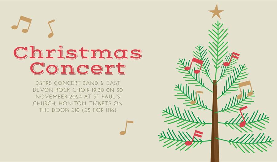 Christmas concert on 30 November 2024 at 19:30 in St Paul's Church, Honiton