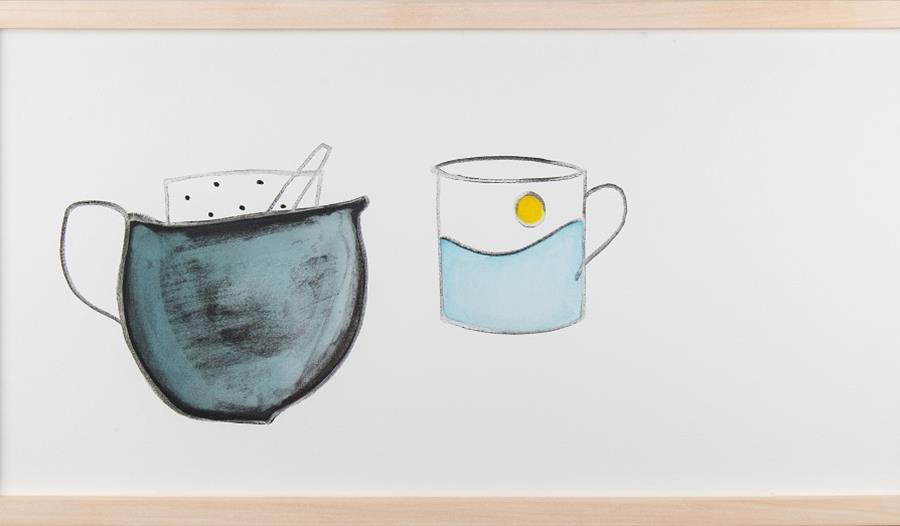 Artwork depicting mug and jug