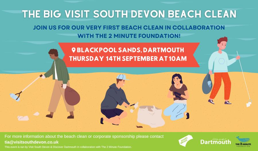 Visit South Devon Beach Clean at Blackpool Sands