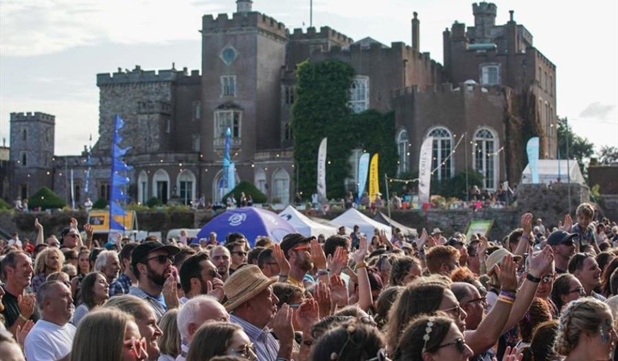 Tunes in the Castle with Powderham Castle in the background