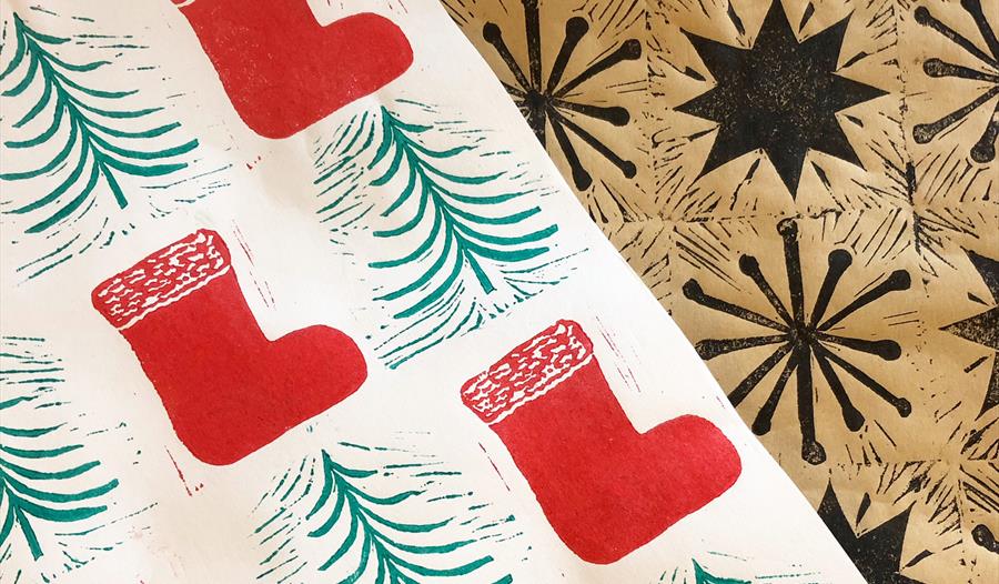 Block Printed Gift Wrap
