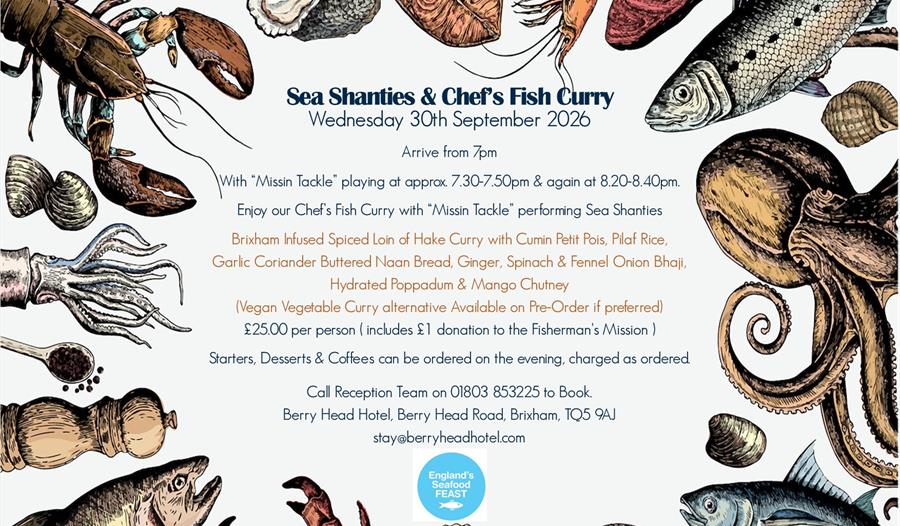 Sea Shanties and Chef’s Fish Curry, Berry Head Hotel